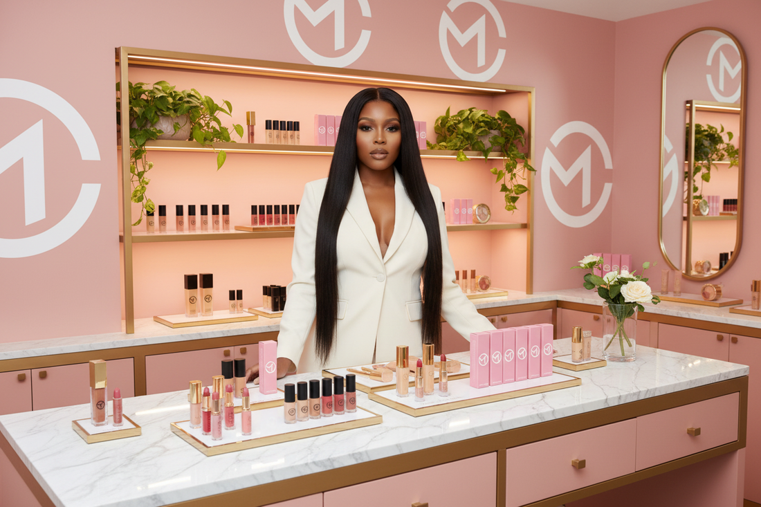 M.cosmetics Store mit Lippenstiften und Make-up
