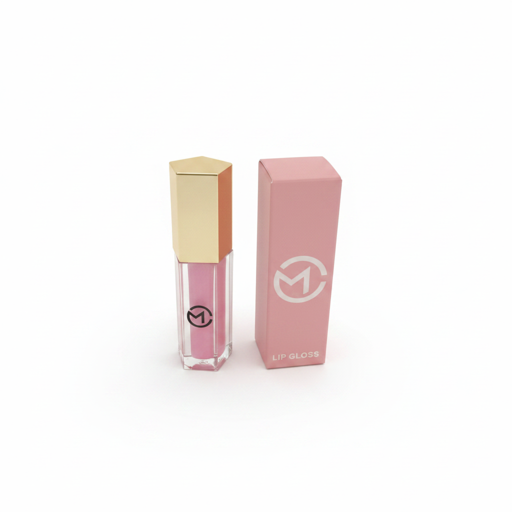 Gloss rosa-claro em fundo branco