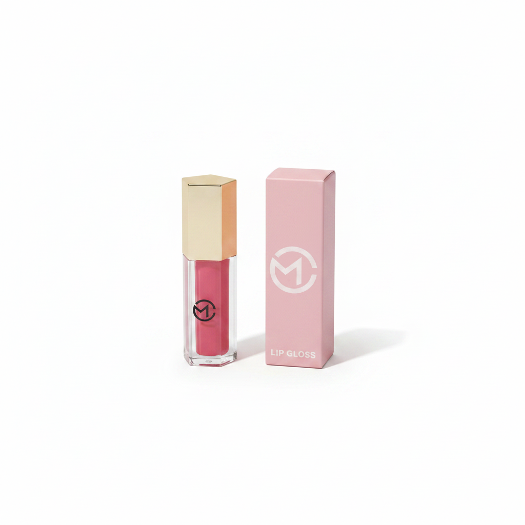 Gloss rosa em fundo branco