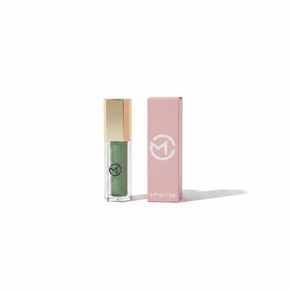 Gloss verde em fundo branco