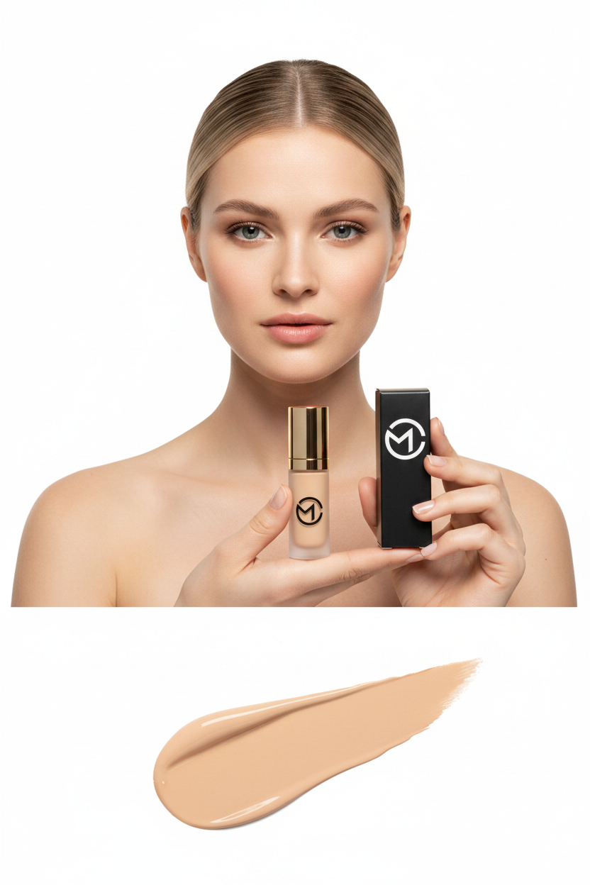 Modelo de pele clara com concealer