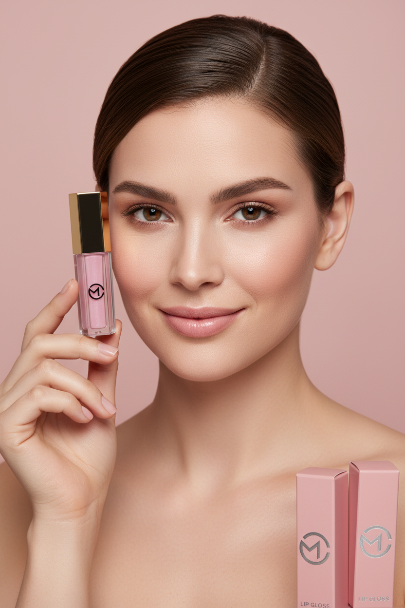 Publicidade gloss rosa-claro